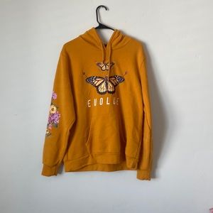 Yellow butterfly hoodie